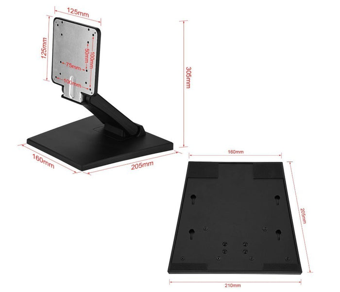 LCD Monitor Stand Adjustable Folding Desk Mount hold LCD screens small TVs-194