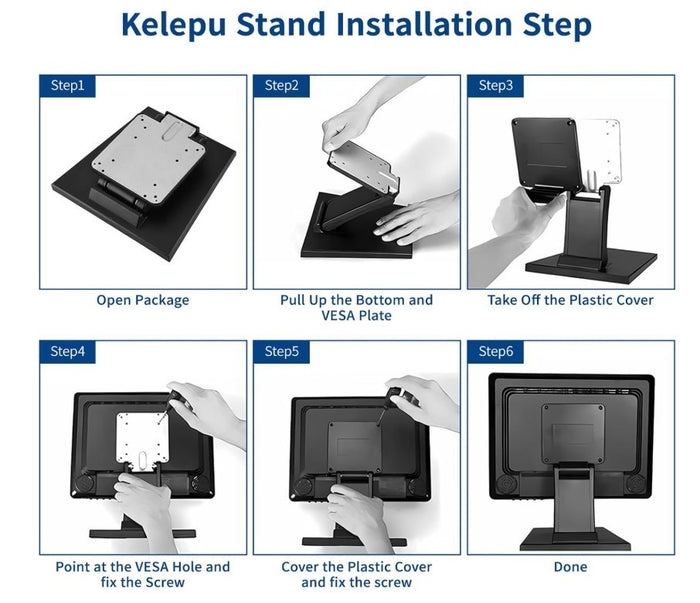 LCD Monitor Stand Adjustable Folding Desk Mount hold LCD screens small TVs-194