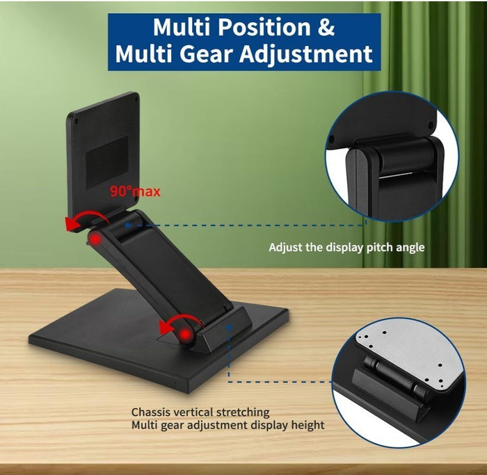 LCD Monitor Stand Adjustable Folding Desk Mount hold LCD screens small TVs-194