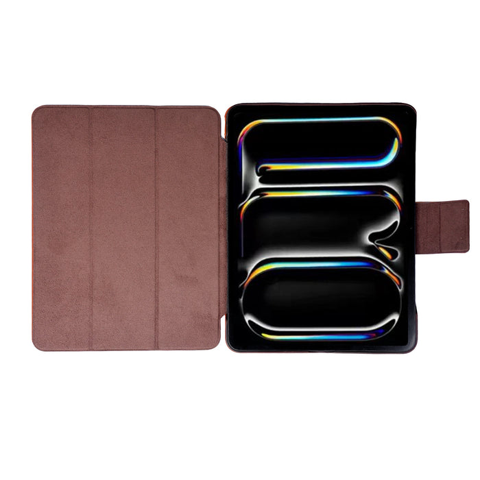 Leather iPad Pro 13 - inch Case (M4 - M5), Turner Magnetic Smart Folio, Distressed Coffee - BlackBrook Case