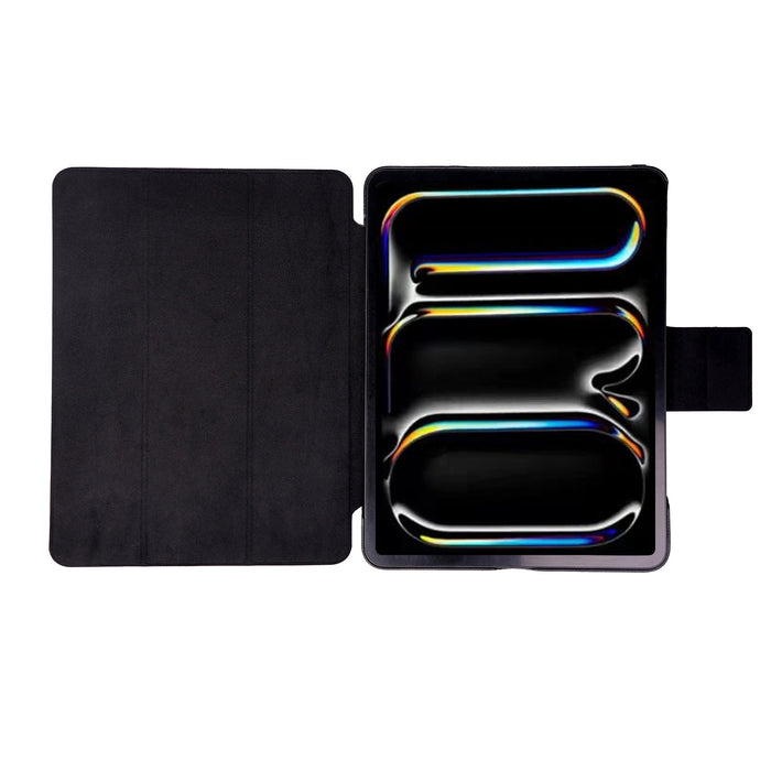 Leather iPad Pro 13 - inch Case (M4 - M5), Turner Magnetic Smart Folio, Pebble Black - BlackBrook Case