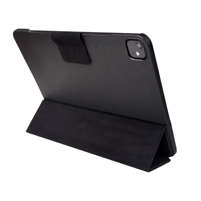 Leather iPad Pro 13 - inch Case (M4 - M5), Turner Magnetic Smart Folio, Pebble Black - BlackBrook Case