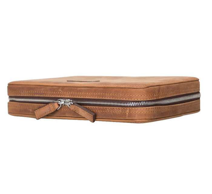Leather Travel Cable Organizer – Brown - BlackBrook Case