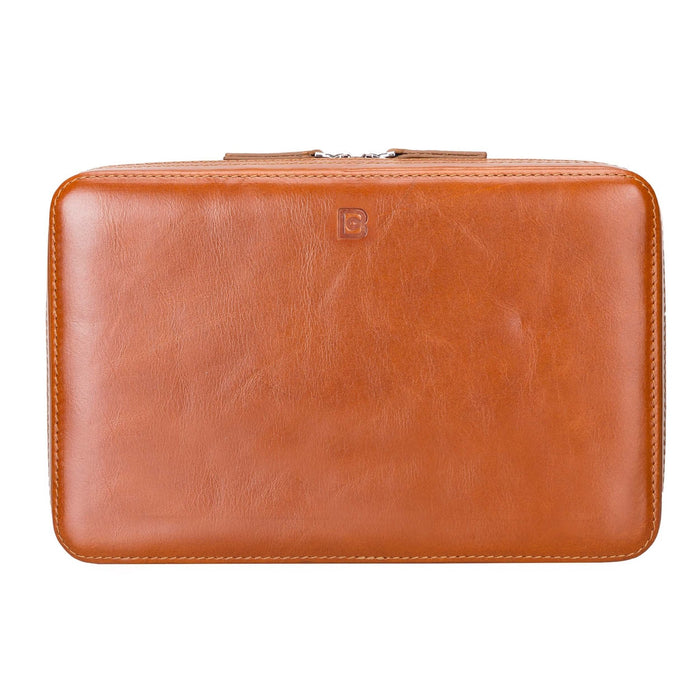 Leather Travel Cable Organizer – Rustic Tan - BlackBrook Case