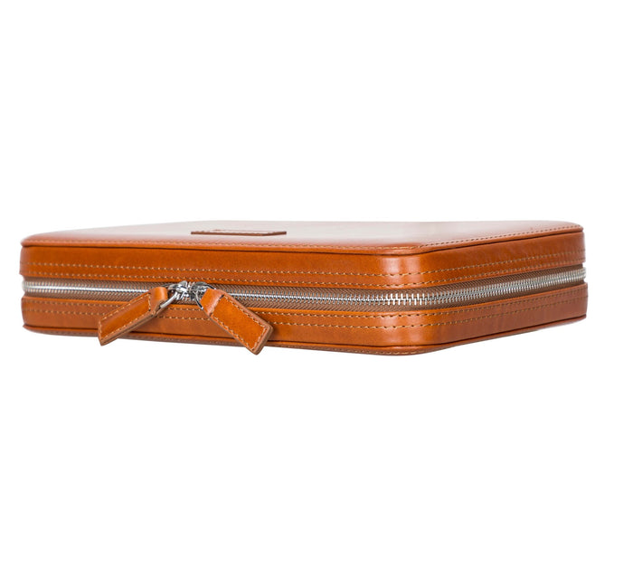 Leather Travel Cable Organizer – Rustic Tan - BlackBrook Case