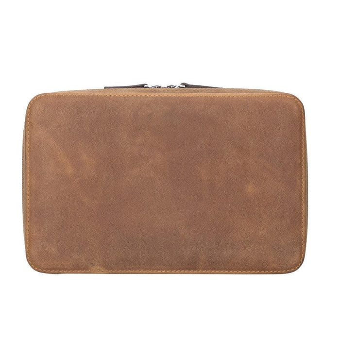 Leather Travel Cable Organizer – Saddle Brown - BlackBrook Case