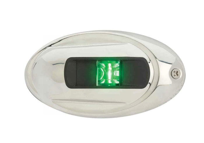 LED Nav Lights 12V stainless steel vertical mount slimline navigation lights - Bosuns Boat