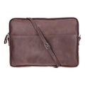 Leeds Slim Leather Laptop / Tablet Sleeve, Dark Brown - BlackBrook Case