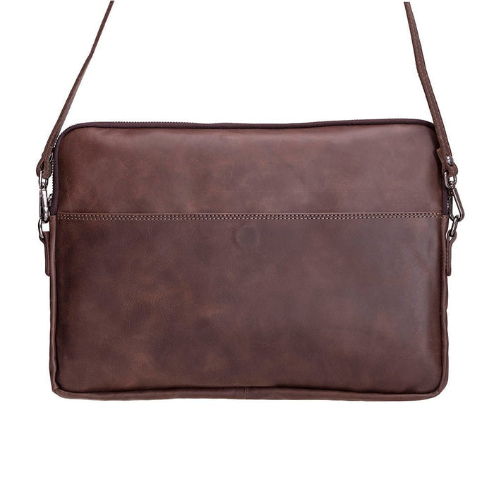Leeds Slim Leather Laptop / Tablet Sleeve, Dark Brown - BlackBrook Case