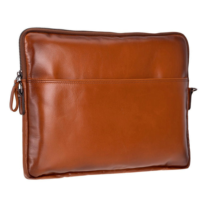 Leeds Slim Leather Laptop / Tablet Sleeve, Tan - BlackBrook Case