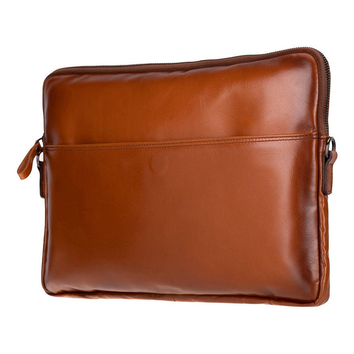 Leeds Slim Leather Laptop / Tablet Sleeve, Tan - BlackBrook Case