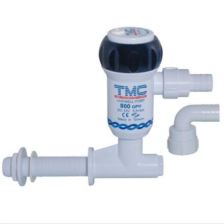 Livewell Pump 800GPH 12V 90deg