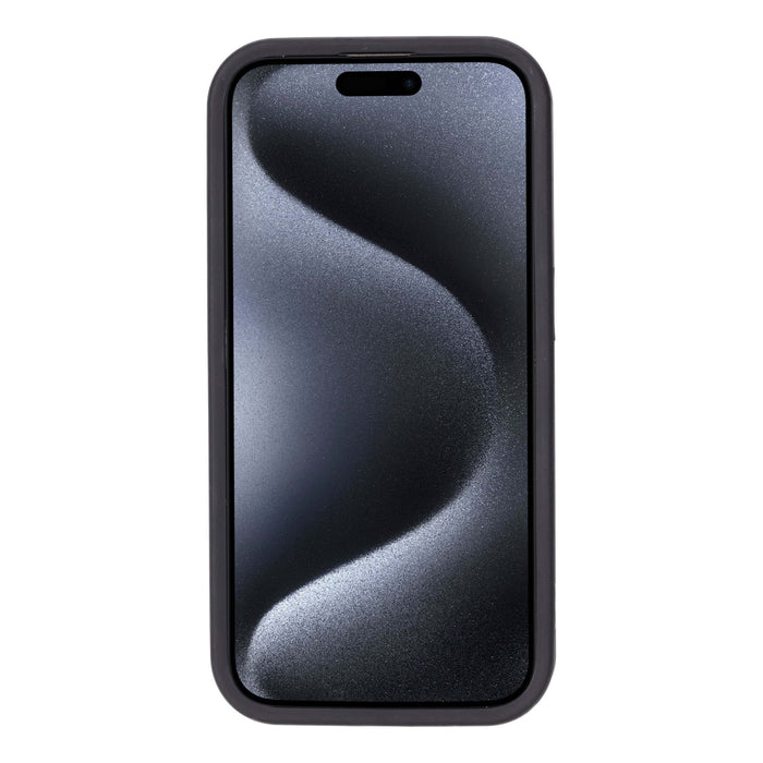 Loop Leather Snap-On Case – iPhone 15 Pro, Distressed Coffee - BlackBrook Case