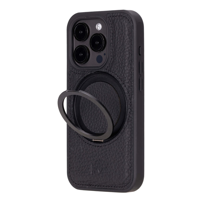 Loop Leather Snap-On Case – iPhone 15 Pro Max, Pebble Black - BlackBrook Case