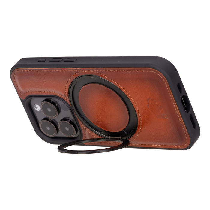 Loop Leather Snap-On Case – iPhone 15 Pro, Burnished Tan - BlackBrook Case