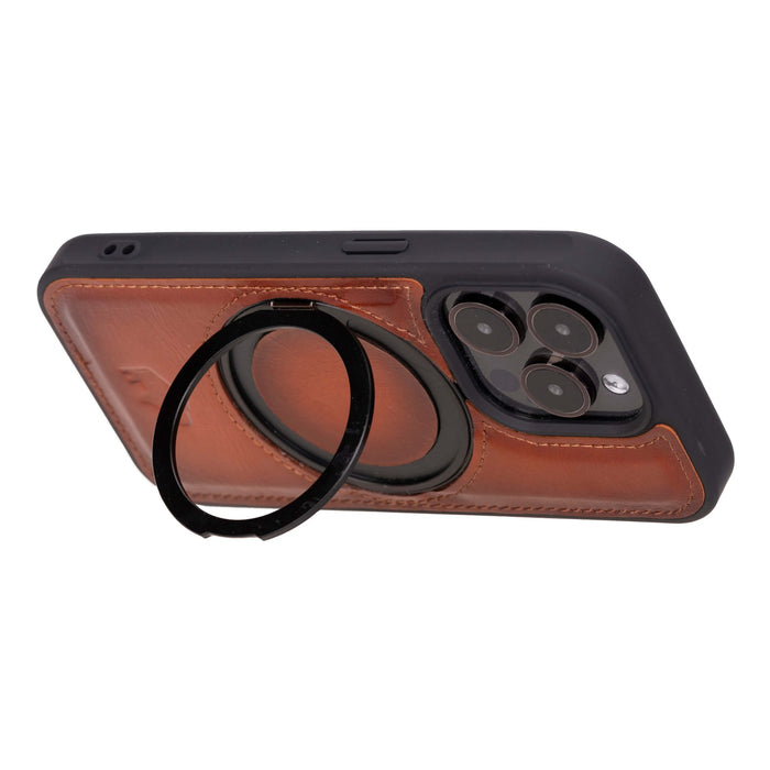 Loop Leather Snap-On Case – iPhone 15 Pro, Burnished Tan - BlackBrook Case