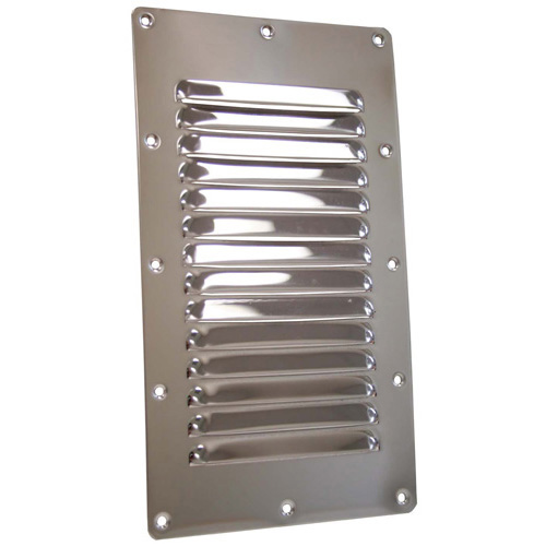 Louvre Vent - 304 Stainless Steel - Fourteen Louvre - 227mm - Bosuns Boat