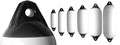 MAJONI Heavy Duty Fenders White with Black Tips Multiple Sizes - Bosuns Boat