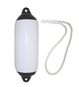 MAJONI Heavy Duty Fenders White with Black Tips Multiple Sizes - Bosuns Boat