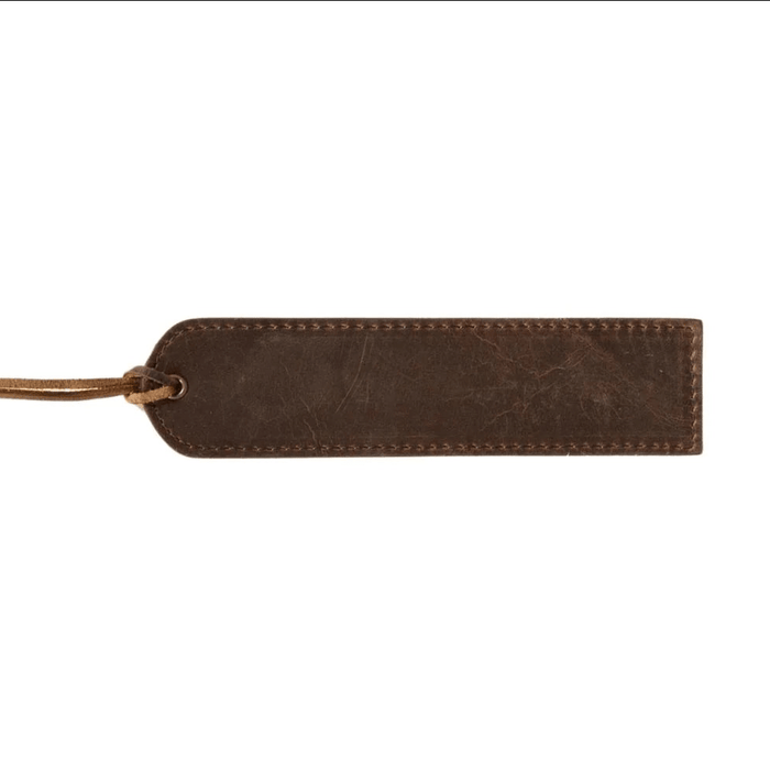 Markora Stitched Leather Bookmark, Coffee - BlackBrook Case