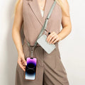 Marlow PU Leather Phone Strap & Wallet Set, Gray - BlackBrook Case