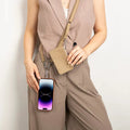 Marlow PU Leather Phone Strap & Wallet Set, Mink - BlackBrook Case