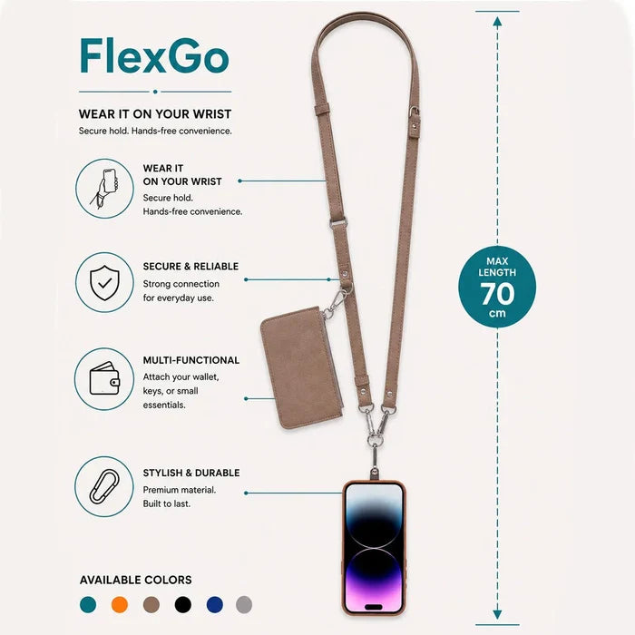 Marlow PU Leather Phone Strap & Wallet Set, Mink - BlackBrook Case
