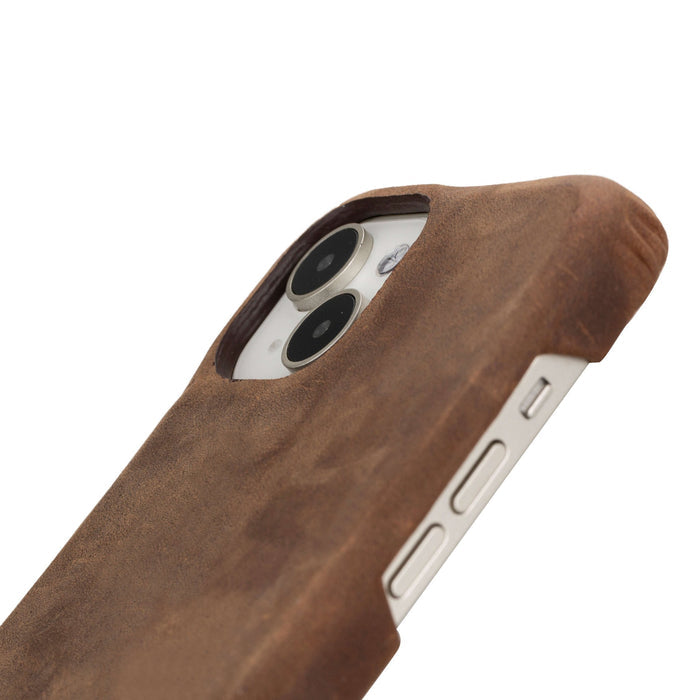 Mason Full-Grain Leather MagSafe Case ‚Äì iPhone 15 Plus, Distressed Coffee - BlackBrook Case