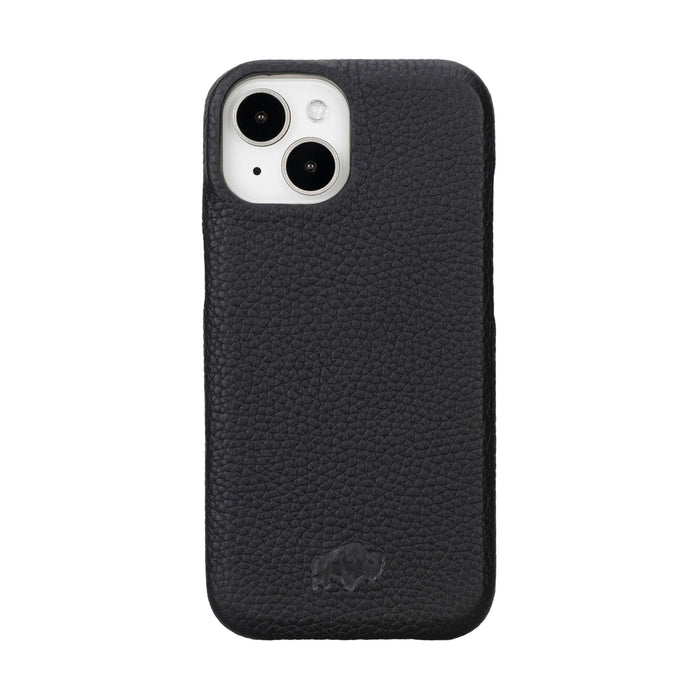 Mason Leather iPhone 14 Plus MagSafe Case, Pebble Black - BlackBrook Case