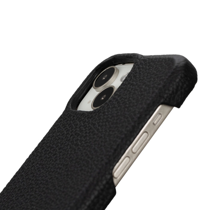 Mason Full-Grain Leather MagSafe Case ‚Äì iPhone 15 Plus, Pebble Black - BlackBrook Case