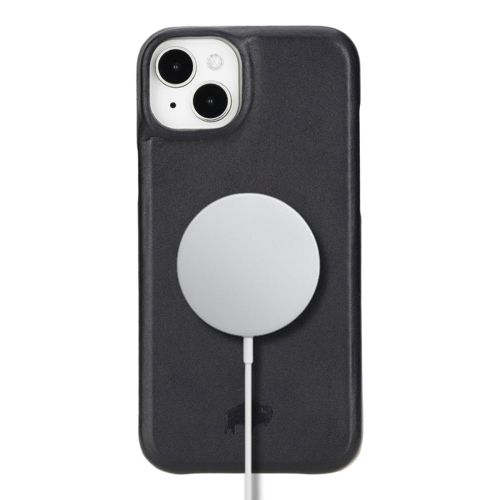 Mason Leather iPhone 14 Plus MagSafe Case, Soft Black - BlackBrook Case