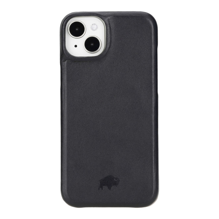 Mason Leather iPhone 14 Plus MagSafe Case, Soft Black - BlackBrook Case