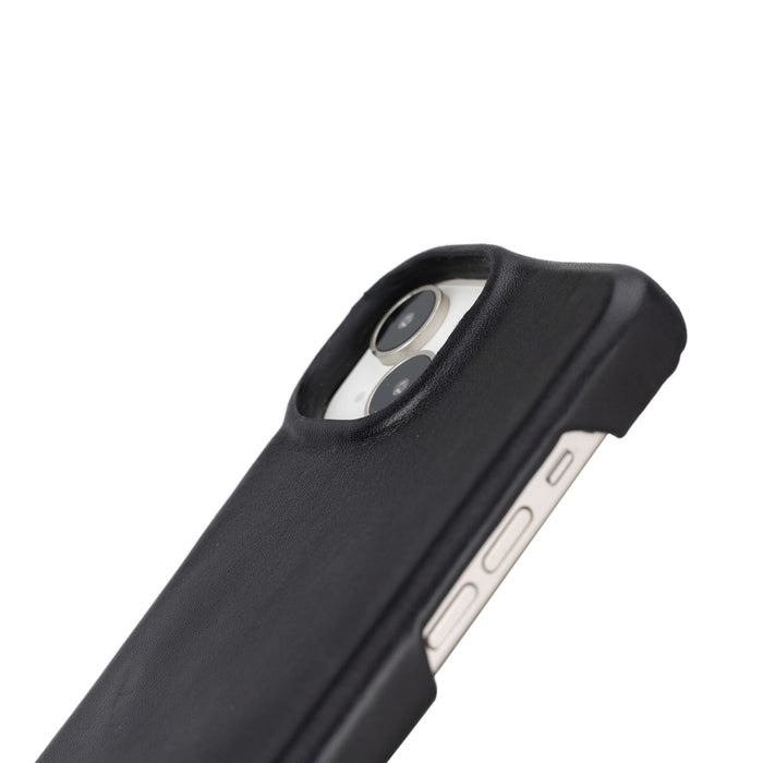 Mason Leather iPhone 14 Plus MagSafe Case, Soft Black - BlackBrook Case