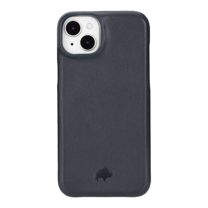 Mason Leather iPhone 14 Plus MagSafe Case, Soft Blue - BlackBrook Case