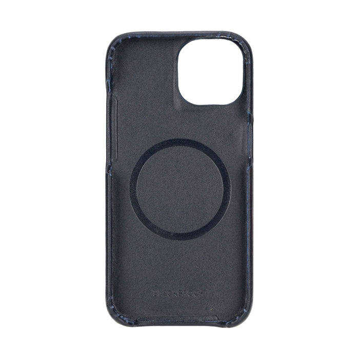 Mason Leather iPhone 14 Plus MagSafe Case, Soft Blue - BlackBrook Case