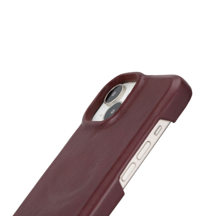 Mason Leather iPhone 14 Plus MagSafe Case, Soft Bordeaux - BlackBrook Case