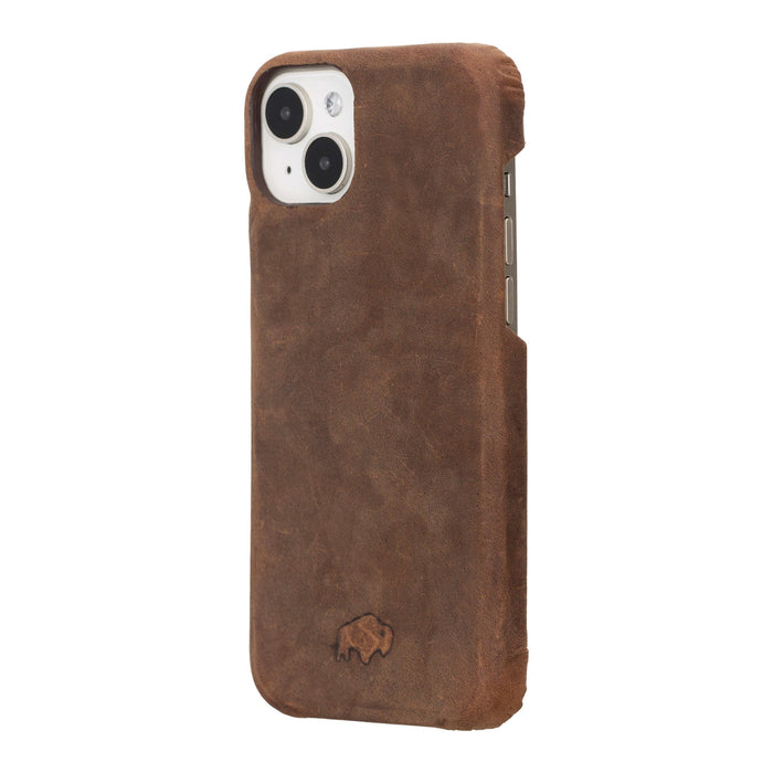 Mason Full-Grain Leather MagSafe Case ‚Äì iPhone 15 Plus, Distressed Coffee - BlackBrook Case