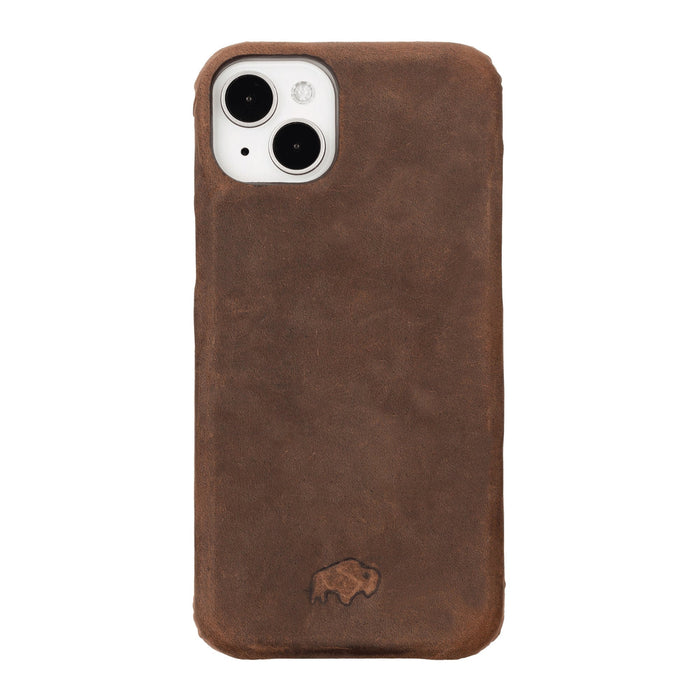 Mason Leather iPhone 15 Plus MagSafe Case, Distressed Coffee - BlackBrook Case