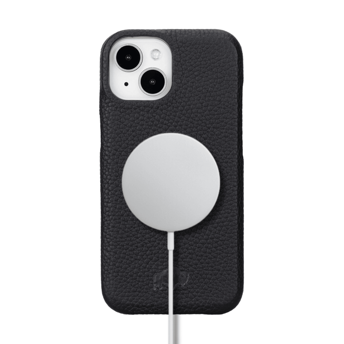 Mason Full-Grain Leather MagSafe Case ‚Äì iPhone 15 Plus, Pebble Black - BlackBrook Case