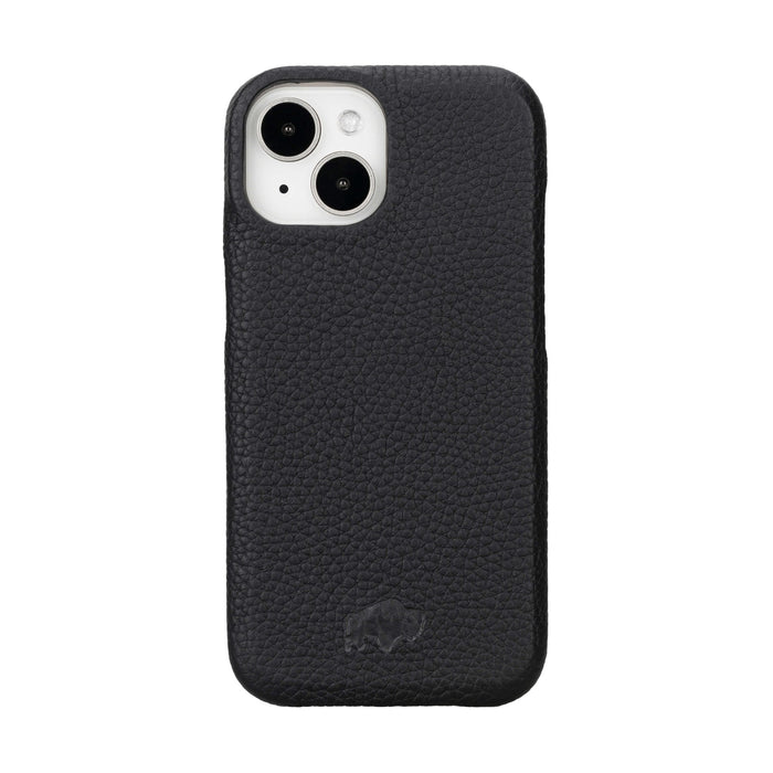 Mason Leather iPhone 15 Plus MagSafe Case, Pebble Black - BlackBrook Case
