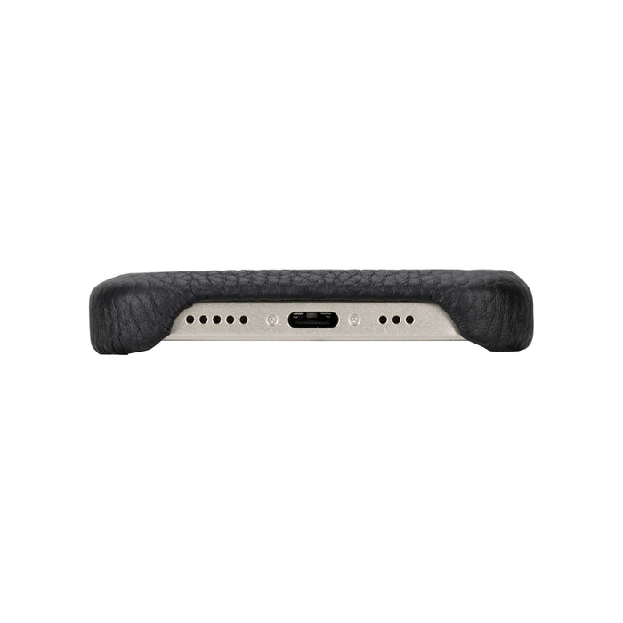Mason Full-Grain Leather MagSafe Case ‚Äì iPhone 15 Plus, Pebble Black - BlackBrook Case
