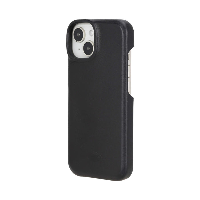 Mason Leather iPhone 15 Plus MagSafe Case, Soft Black - BlackBrook Case