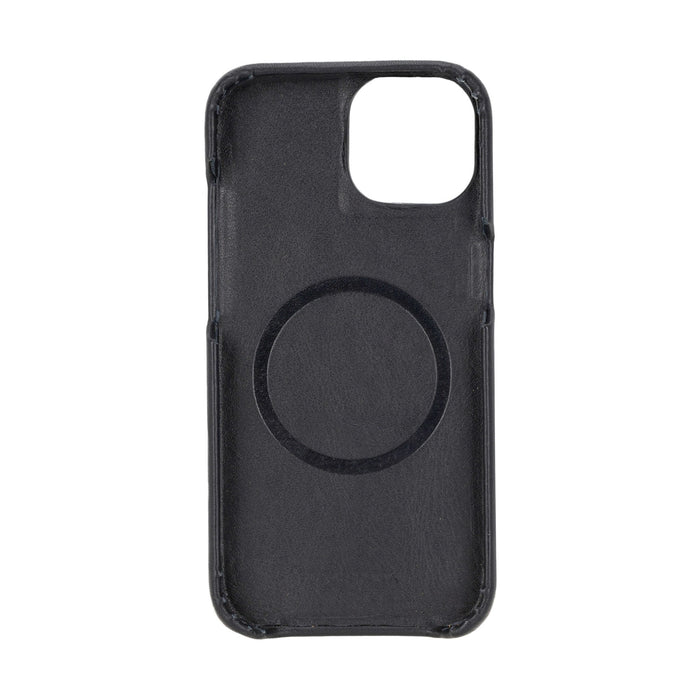 Mason Leather iPhone 15 Plus MagSafe Case, Soft Black - BlackBrook Case