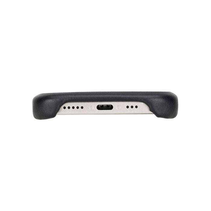 Mason Leather iPhone 15 Plus MagSafe Case, Soft Black - BlackBrook Case