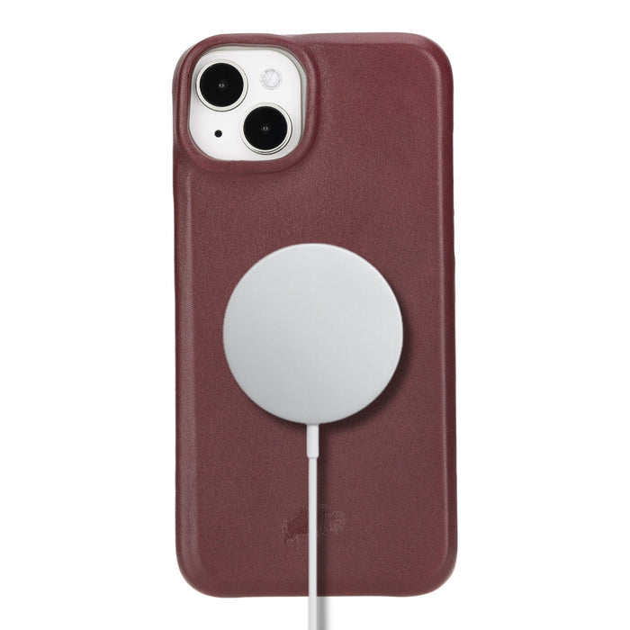 Mason Leather iPhone 14 Plus MagSafe Case, Soft Bordeaux - BlackBrook Case