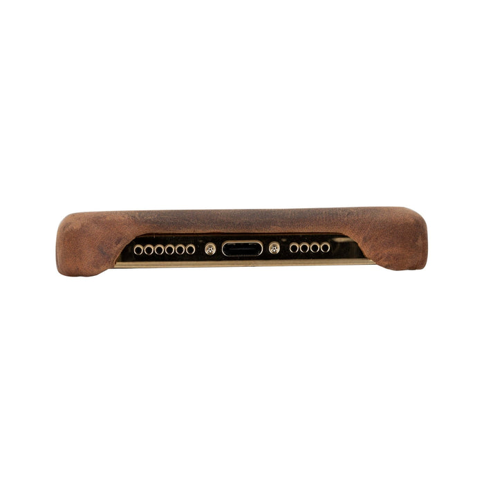 Mason Full-Grain Leather MagSafe Case – iPhone 15 Pro, Distressed Coffee - BlackBrook Case