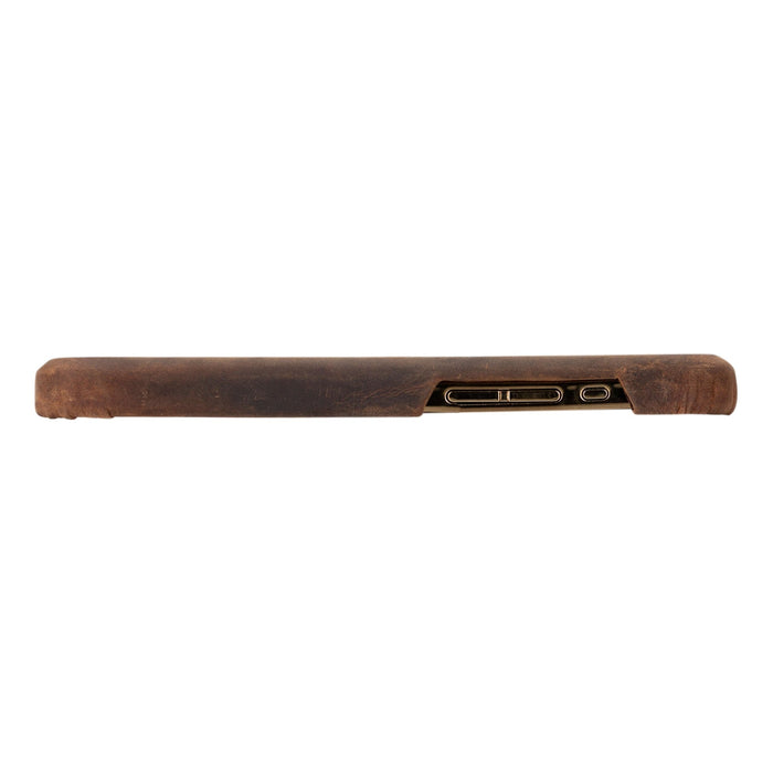 Mason Full-Grain Leather MagSafe Case – iPhone 15 Pro, Distressed Coffee - BlackBrook Case