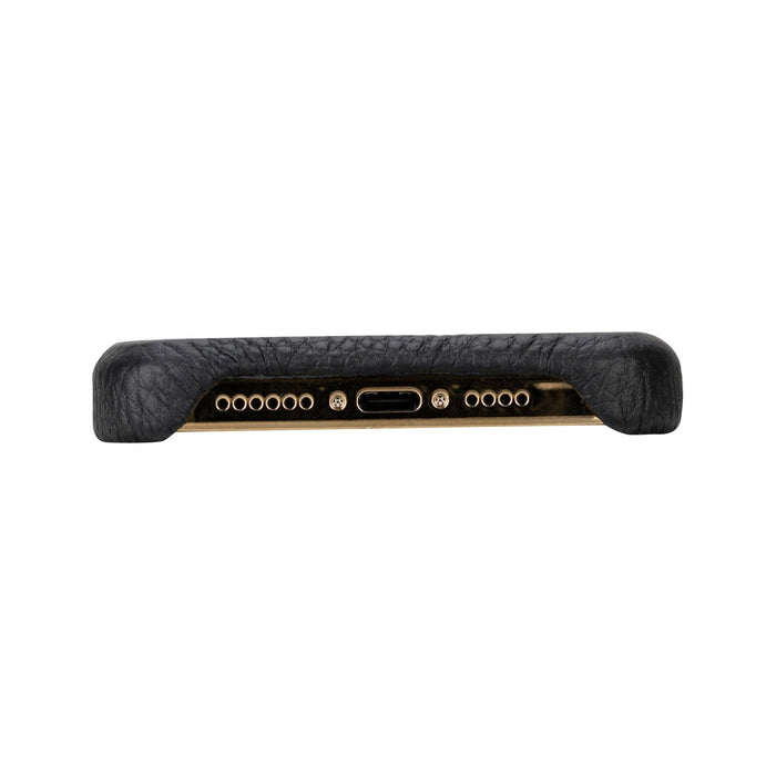 Mason Full-Grain Leather MagSafe Case – iPhone 15 Pro, Pebble Black - BlackBrook Case