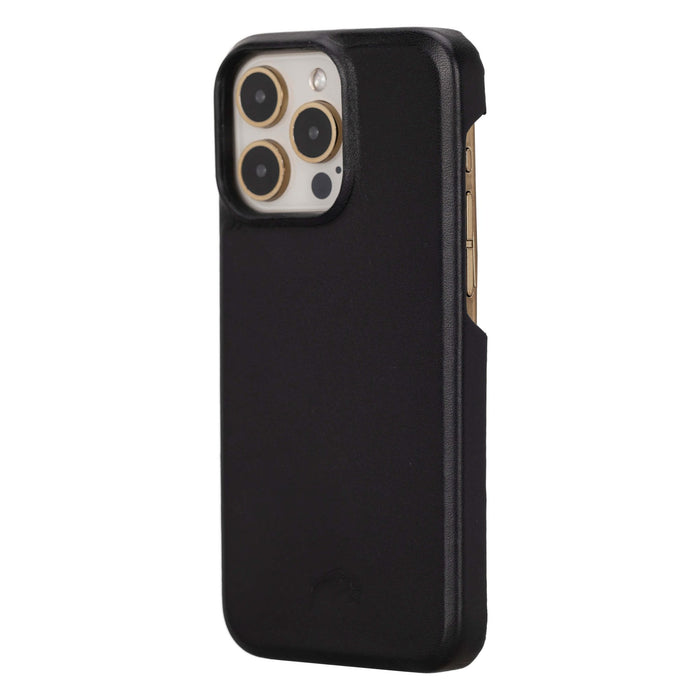 Mason Full-Grain Leather MagSafe Case – iPhone 15 Pro, Soft Black - BlackBrook Case