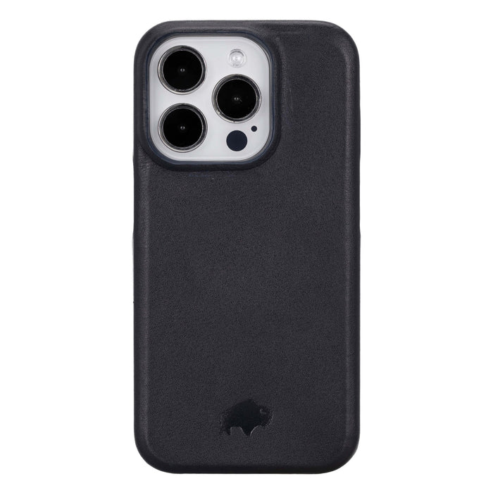 Mason Leather iPhone 15 Pro MagSafe Case, Soft Blue - BlackBrook Case
